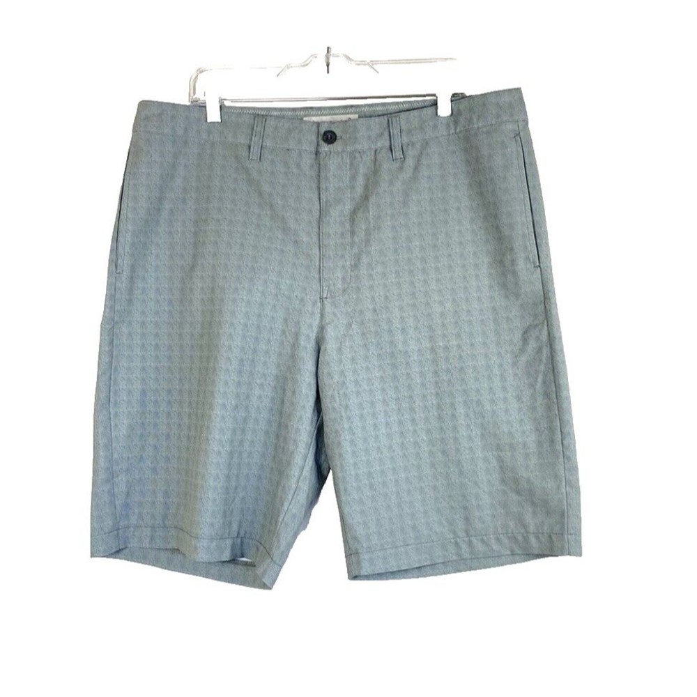 Travis Mathew Golf Shorts Men's Size 38 Gray 10" Plaid Performance Quick Dry